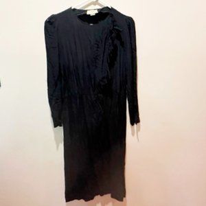 Vintage Midi Popi long sleeve black cocktail dress size 11/12